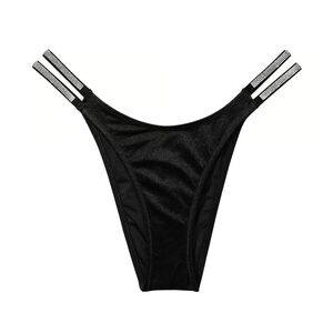 Victoria's Secret Silver and Black High-Cut Bikini